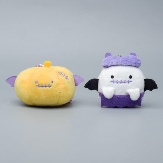 10cm Halloween Pumpkin Ghost Plush Pendant Small Keychain