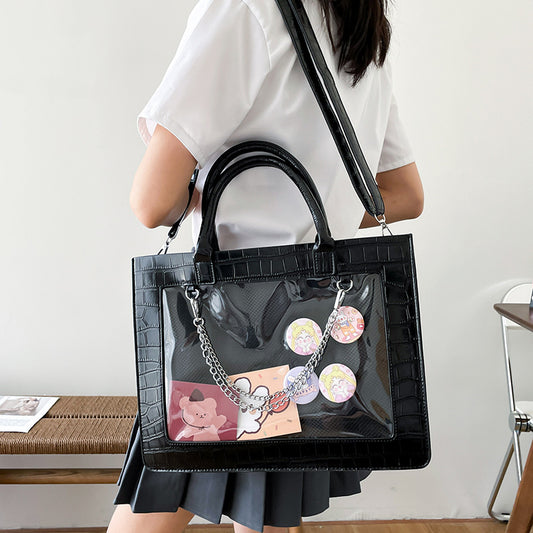 Square Transparent Large Capacity Ita Bag