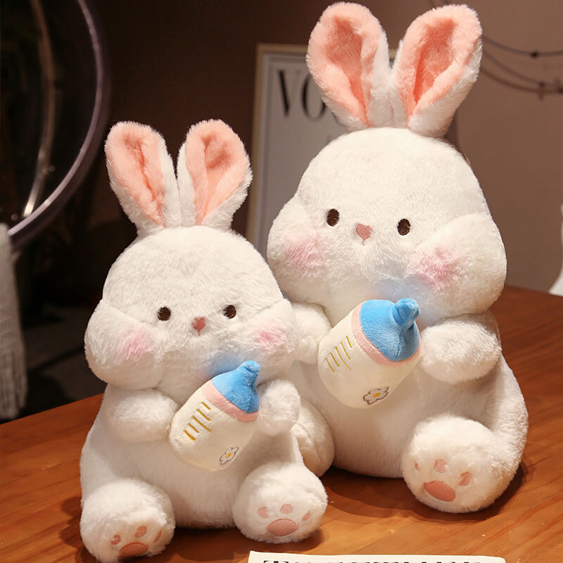 Cute white rabbit plush toy doll