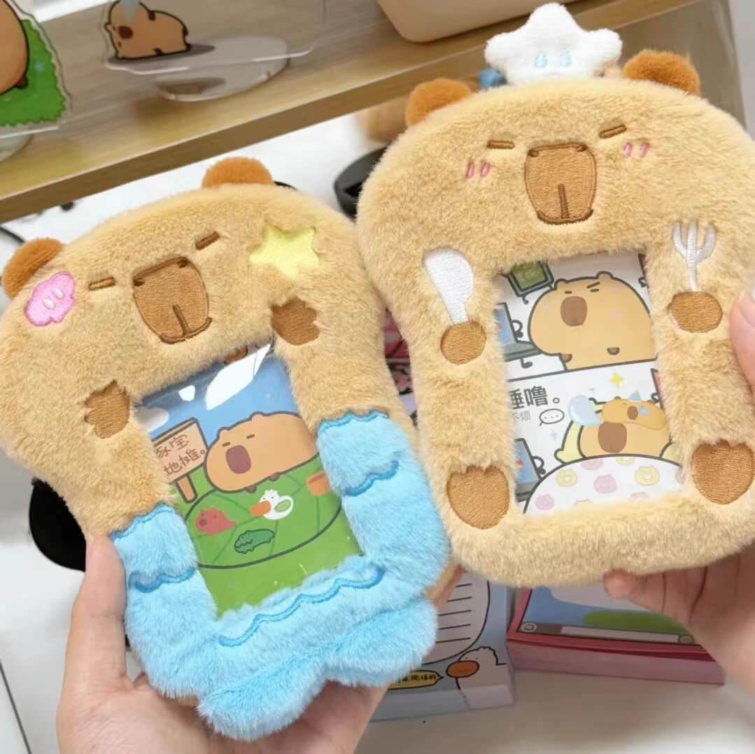 Cute Kapybara Plush ID Holder Card Holder