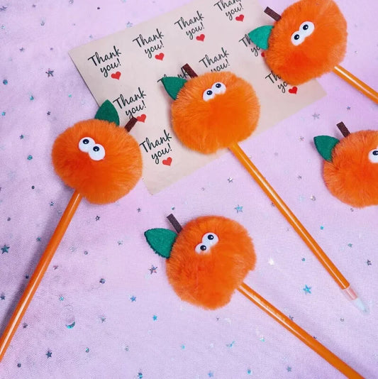 Korean Cute Cartoon Orange Hairball  Ballpoint Pen