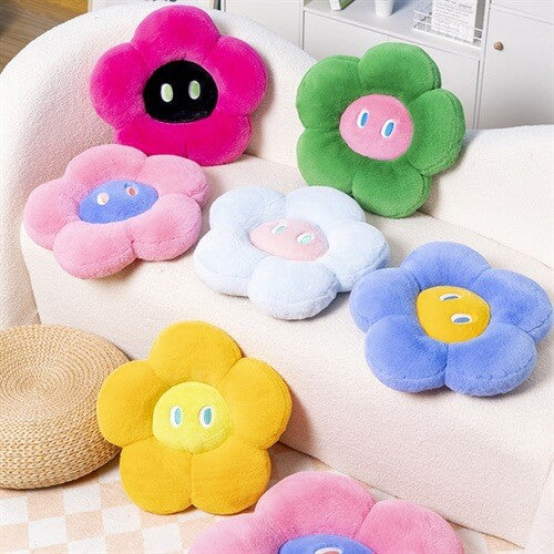 Cute Colorful Plush Flower Pillow Cushion