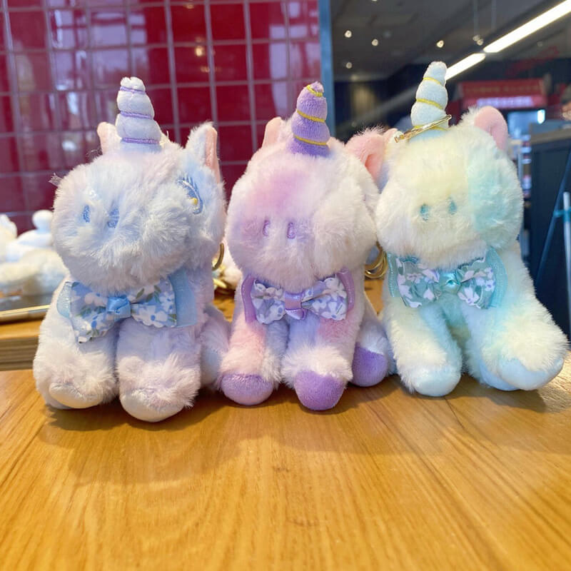 Fantasy colorful unicorn doll pendant toy