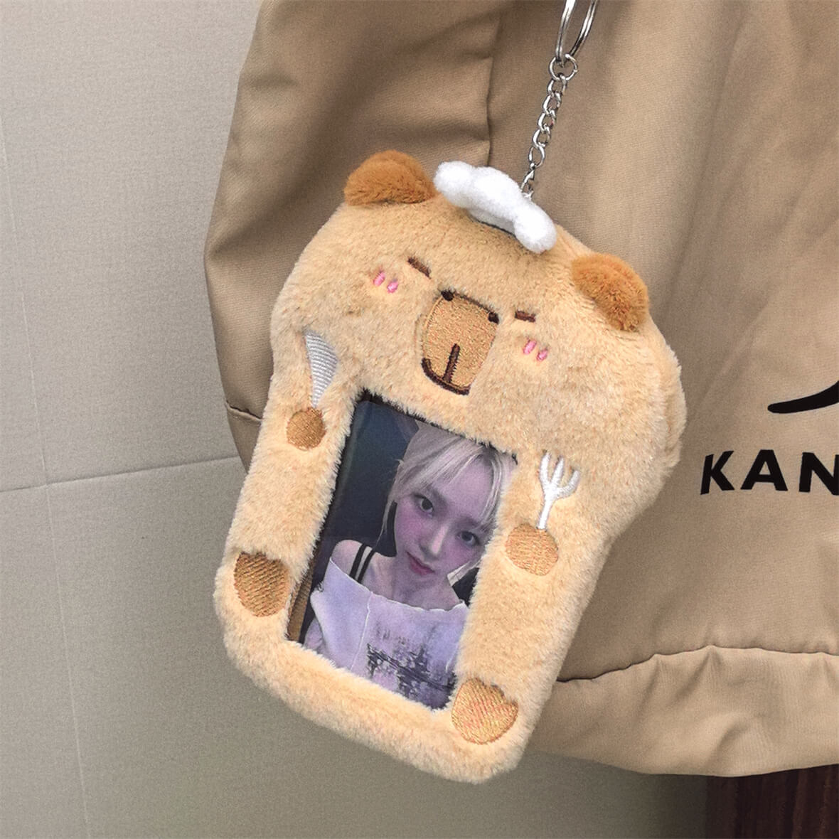 Cute Kapybara Plush ID Holder Card Holder