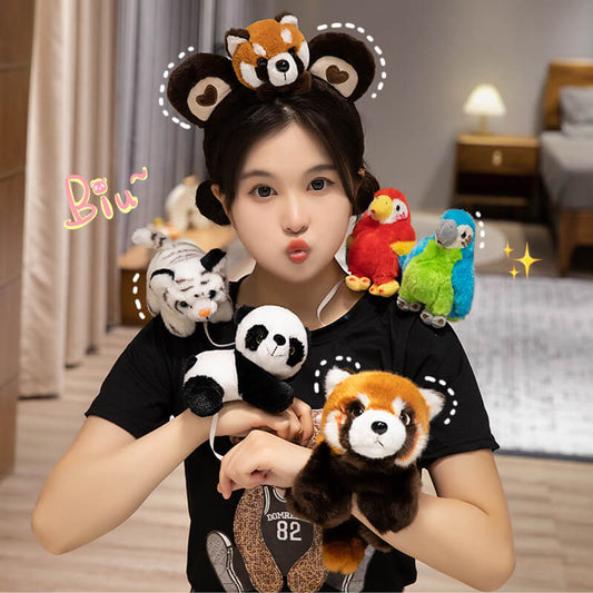 Simulation Raccoon Plush Hairband Dolls