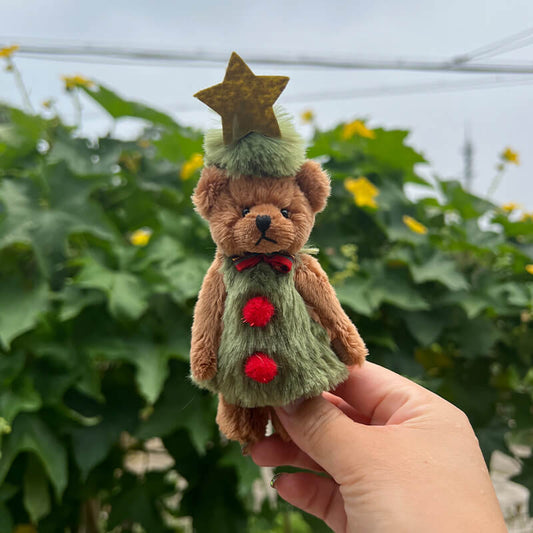 Short Fuzzy Christmas Bear