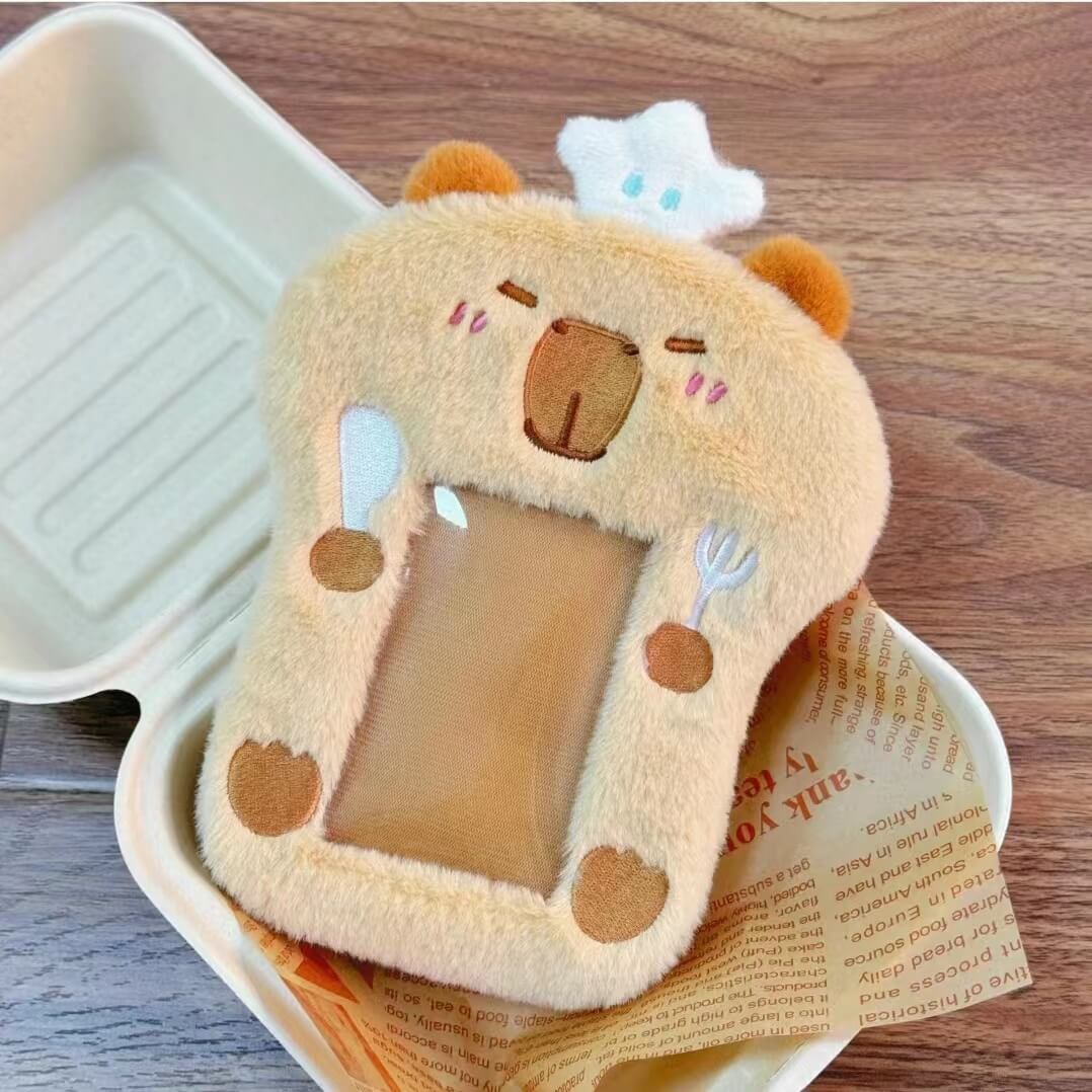 Cute Kapybara Plush ID Holder Card Holder