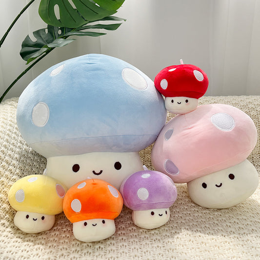 Colorful Mushroom Pillow Plush Toy