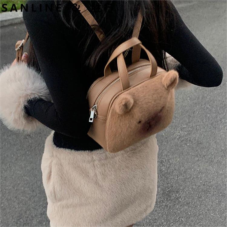 Plush Kapybara Duffel Bag