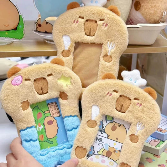 Cute Kapybara Plush ID Holder Card Holder