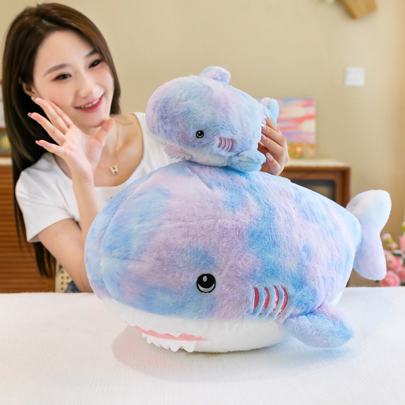 Camouflage Tie-Dye Shark Plush Toy