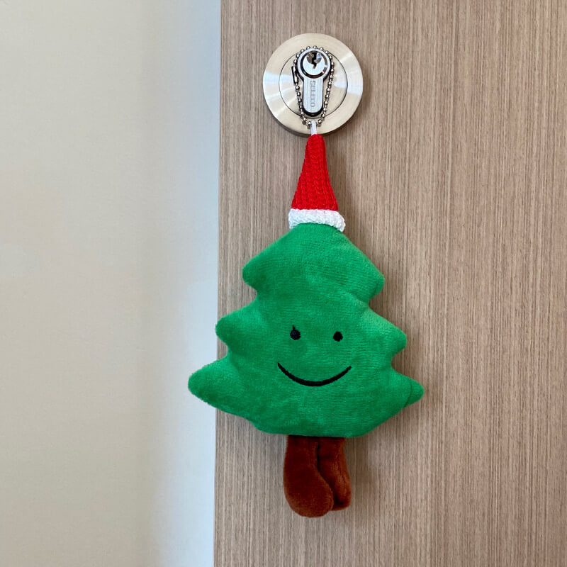 Cute Plush Smiley Christmas Tree Bag Pendant