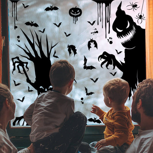 Halloween Spooky Ghost Shadow Window Stickers