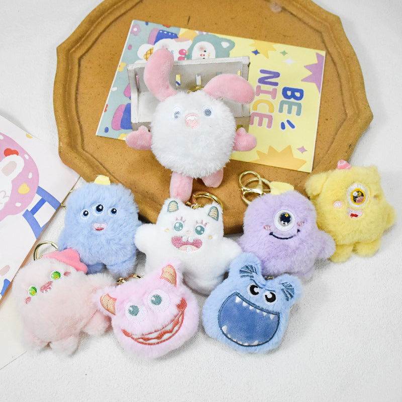 Kawaii Little Monster Squeakable Plush KeyChain Pendant(8 Types)