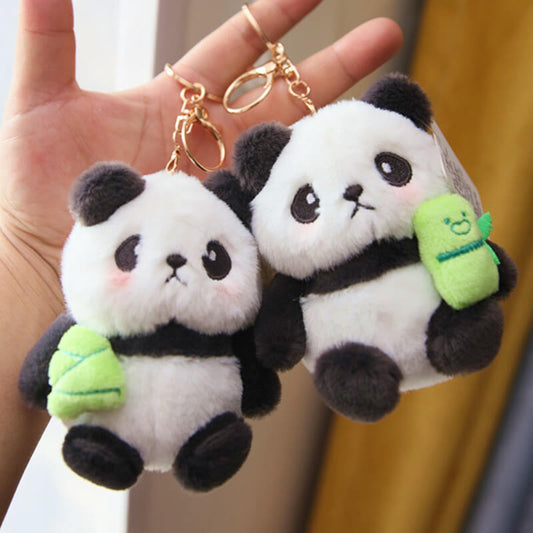 Simulation Hold Bamboo Shoots Panda Pendant