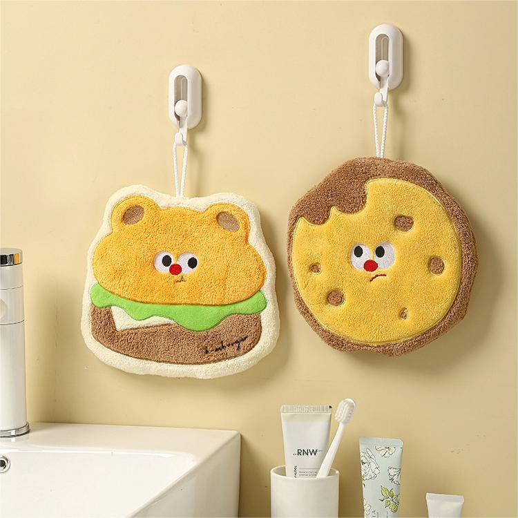 Cartoon Cute Food Kitchen Hanging Absorbent Quick Dry Hand Towel