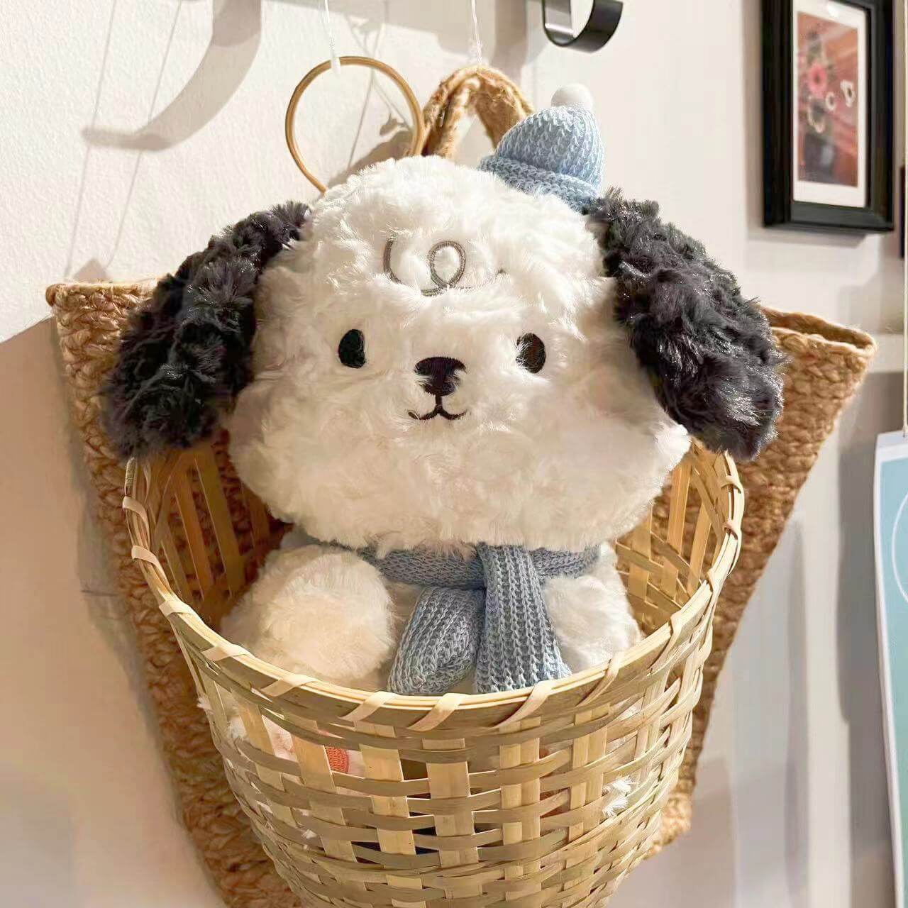 Hooded Black and White Puppy Cute Plush Toy