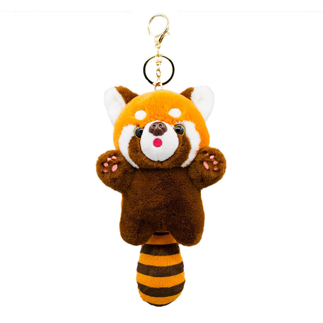 Cute Plush Doll Raccoon Keychain