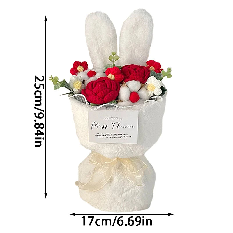 Rabbit Ears Bouquet  Knitted Flower As Gift