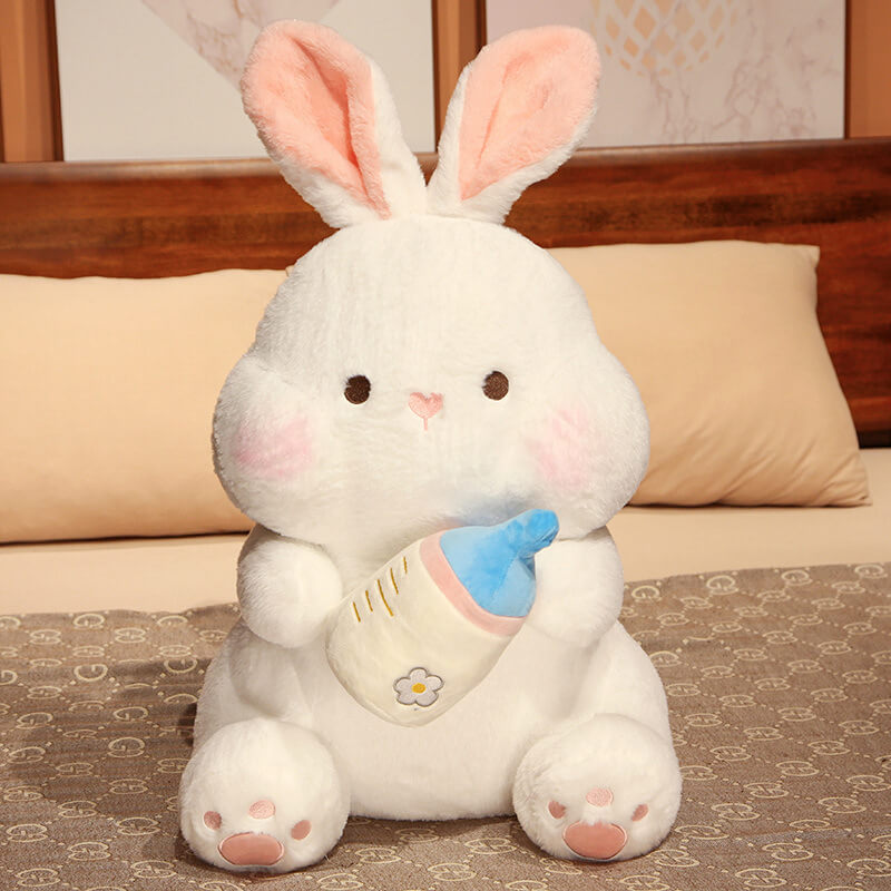 Cute white rabbit plush toy doll