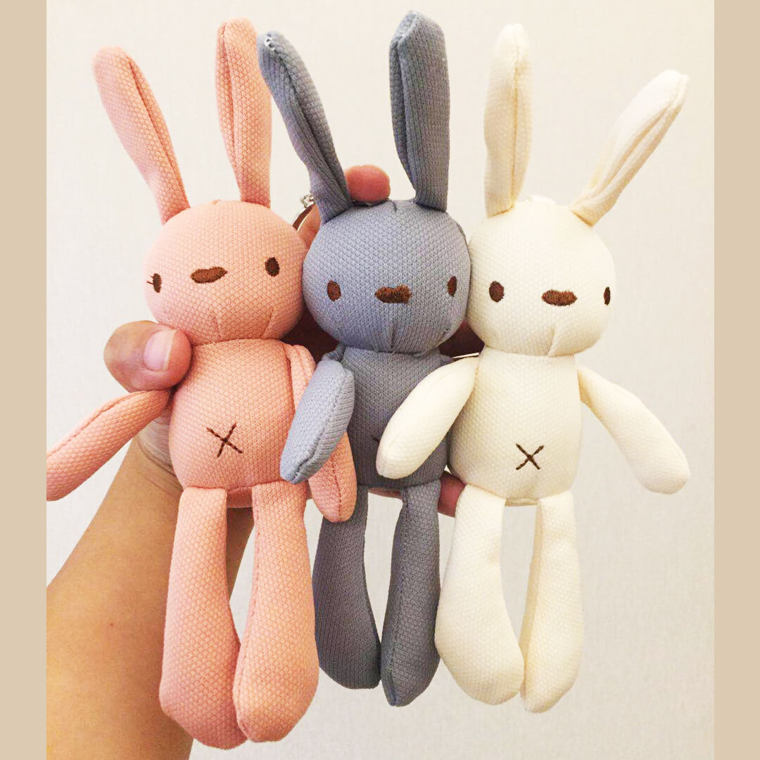 23cm Bouquet Bunny Doll  Couple Pendant