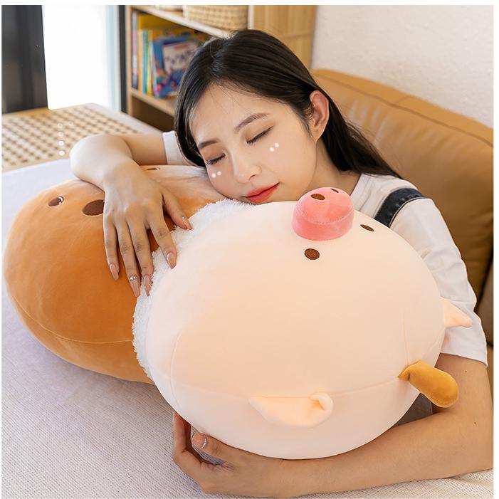 Kawaii Cartoon Piggy Boba Milk Tea  Plushie