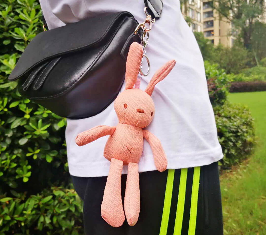 23cm Bouquet Bunny Doll  Couple Pendant