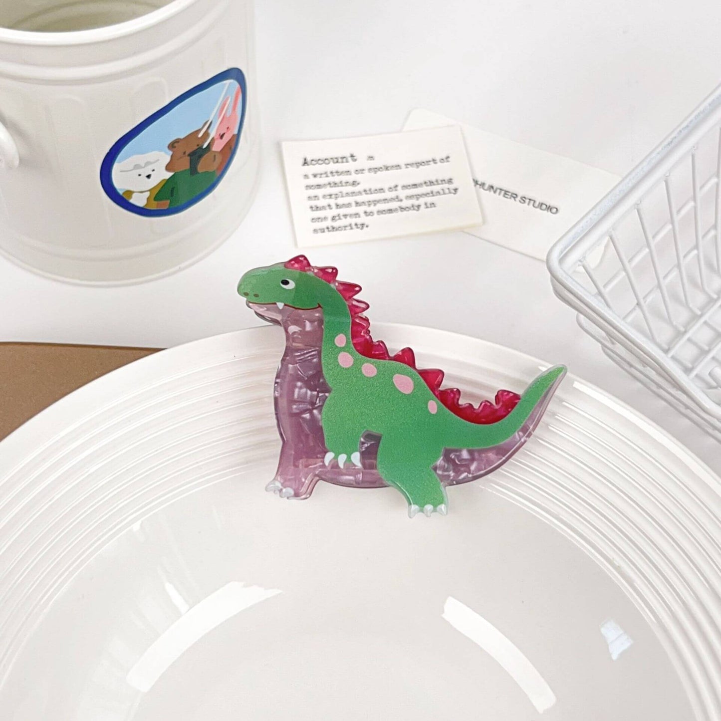 Cute Acrylic Dinosaur Lizard Hair Clip