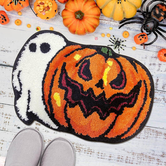 Creative Halloween Bathroom Pumpkin Foot Mat