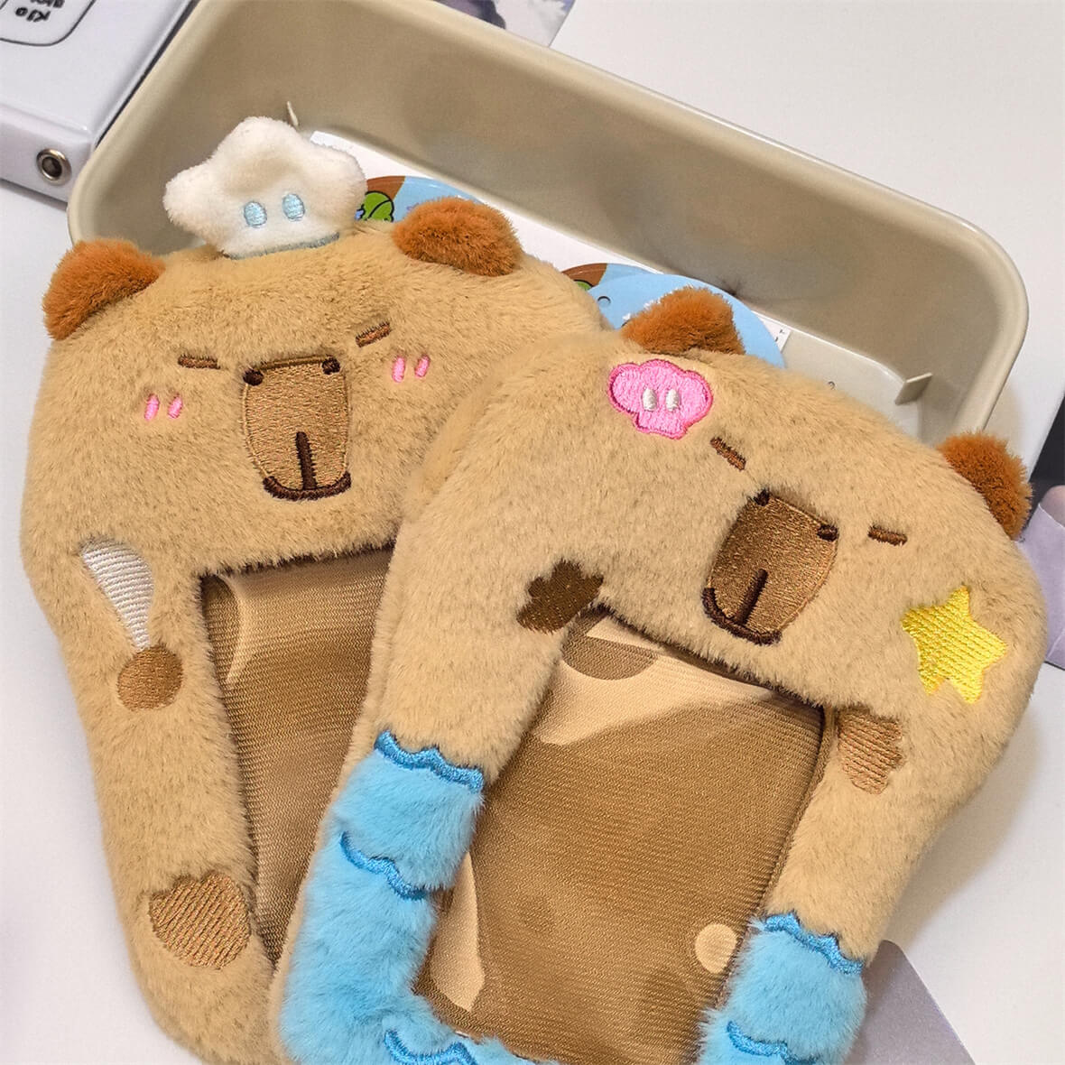 Cute Kapybara Plush ID Holder Card Holder