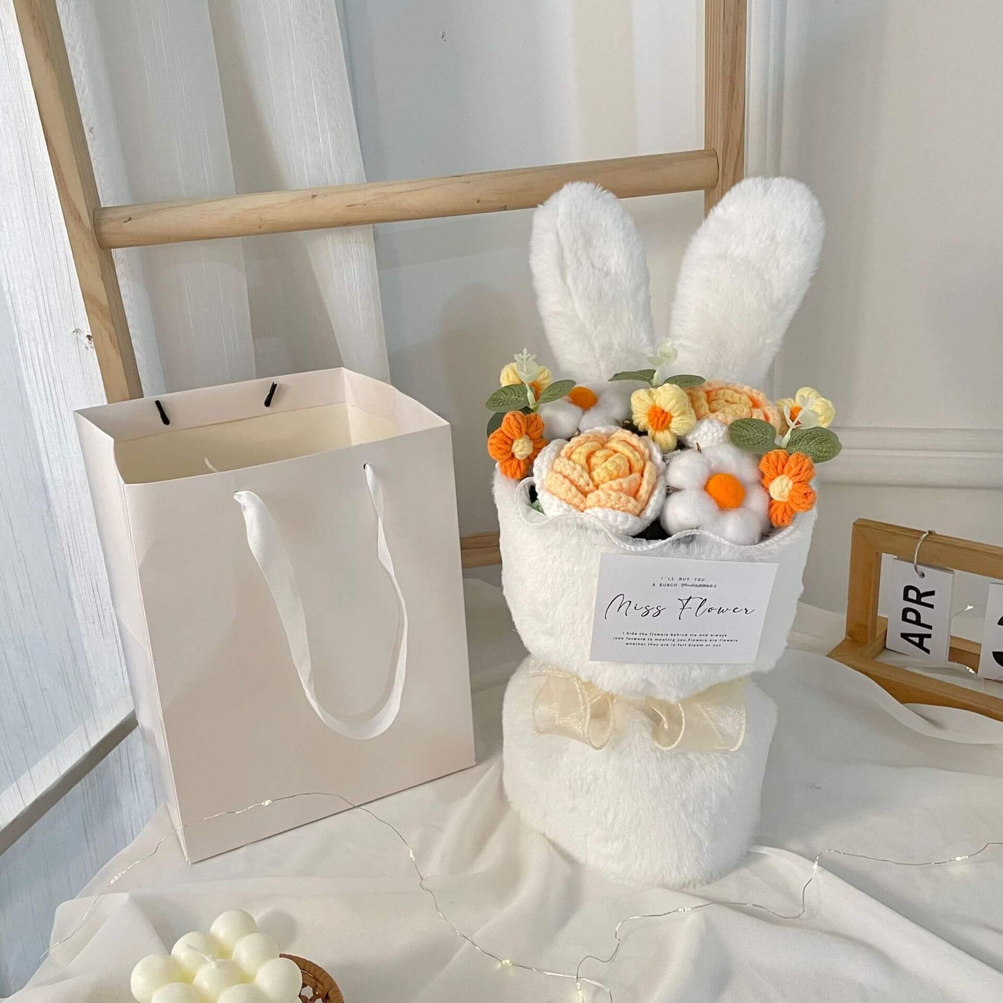 Rabbit Ears Bouquet  Knitted Flower As Gift