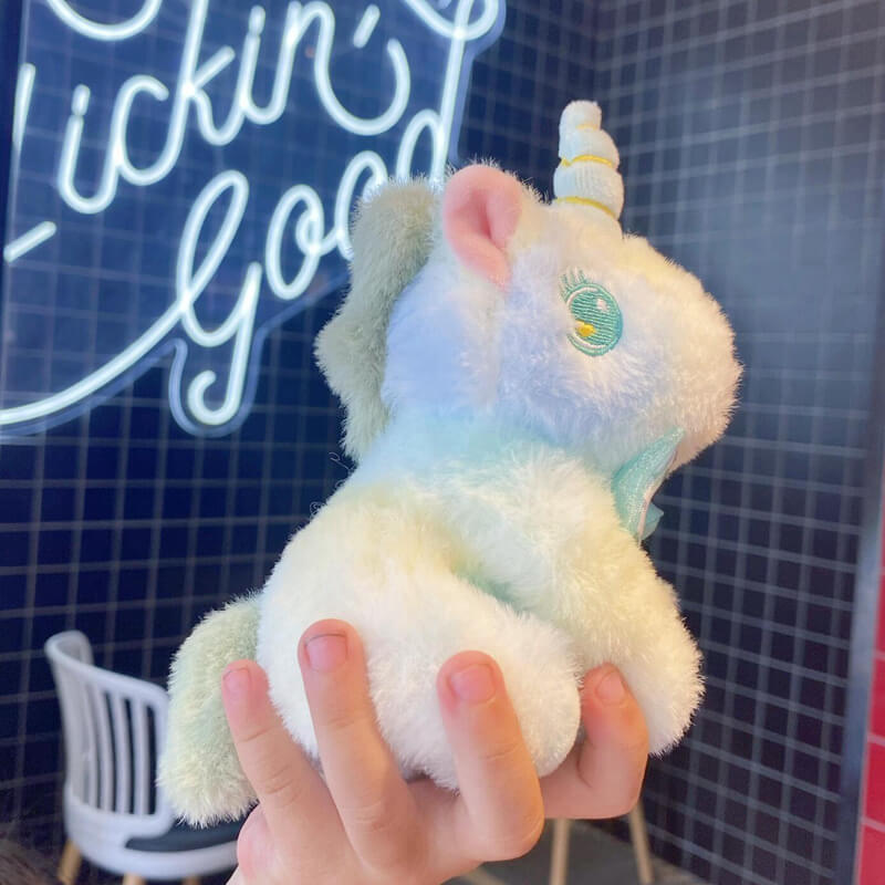 Fantasy colorful unicorn doll pendant toy