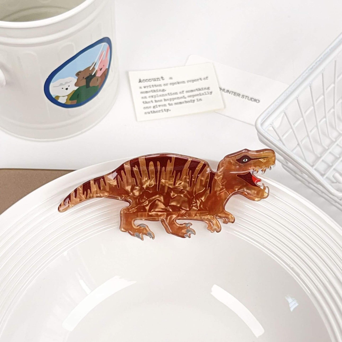 Cute Acrylic Dinosaur Lizard Hair Clip