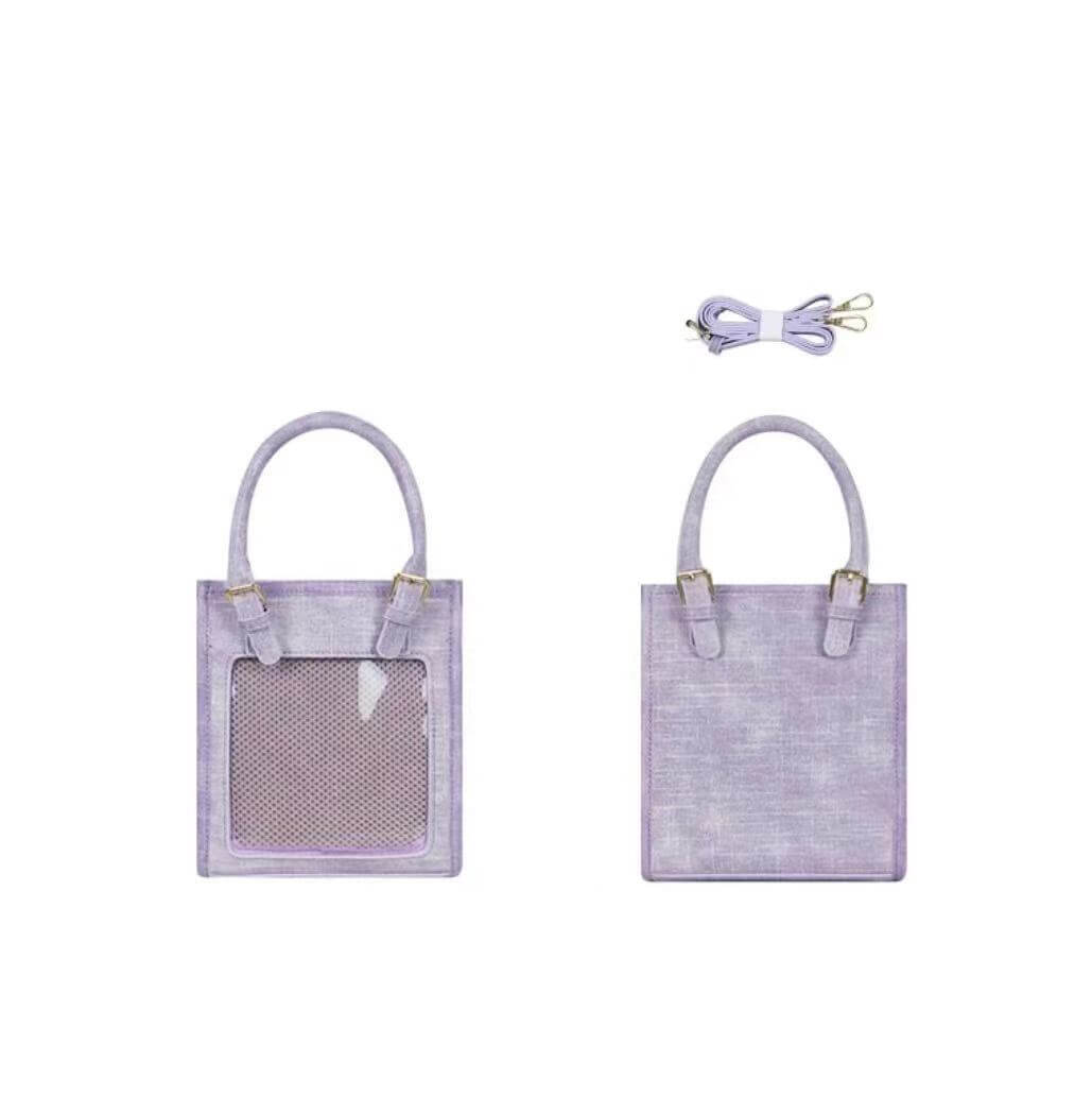 9 Colors  Badge Holder Transparent Window Denim Ita Bag