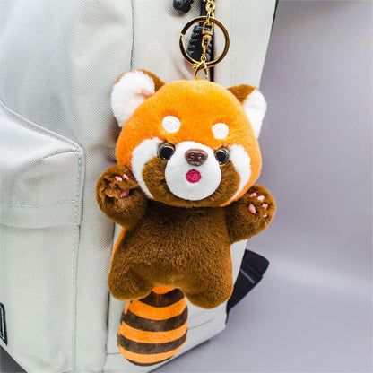 Cute Plush Doll Raccoon Keychain