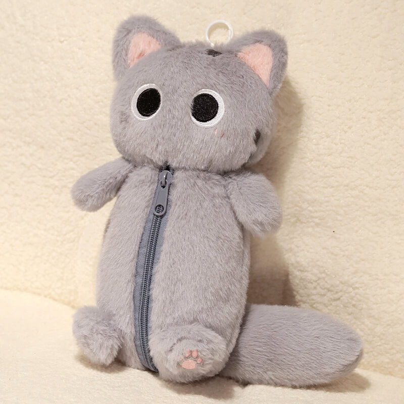 Healing Plush Cat Pencil Pouch