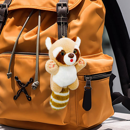 Cute Plush Doll Raccoon Keychain