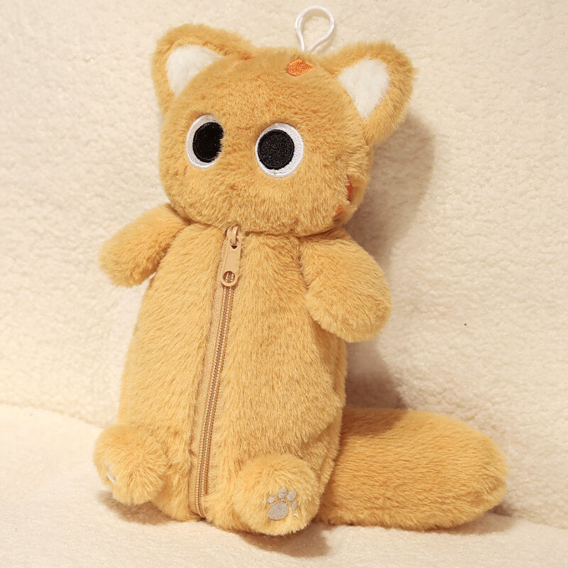 Healing Plush Cat Pencil Pouch