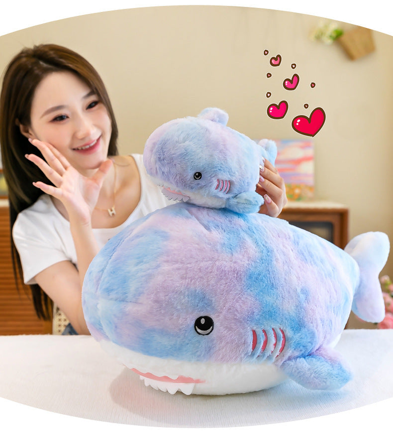 Camouflage Tie-Dye Shark Plush Toy