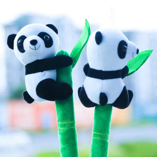 Bamboo hugging panda plush doll zoo souvenir