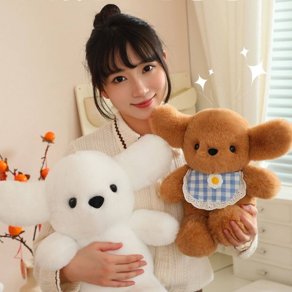 Cute  Puppy Bib Dog Plush Toy