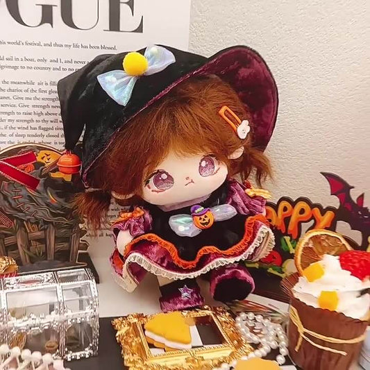 20cm Cotton Doll Halloween Witch Dress