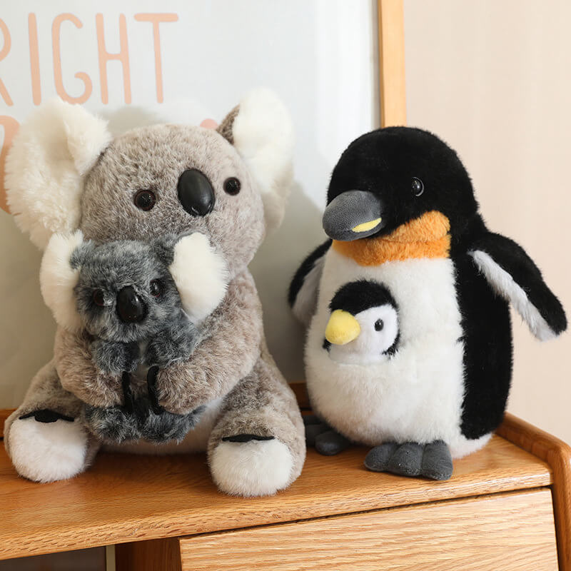 Mother and child animal series penguin koala dolls