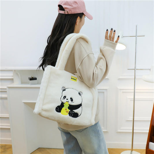 Giant Panda Plush Crossbody Bag Travel Souvenir