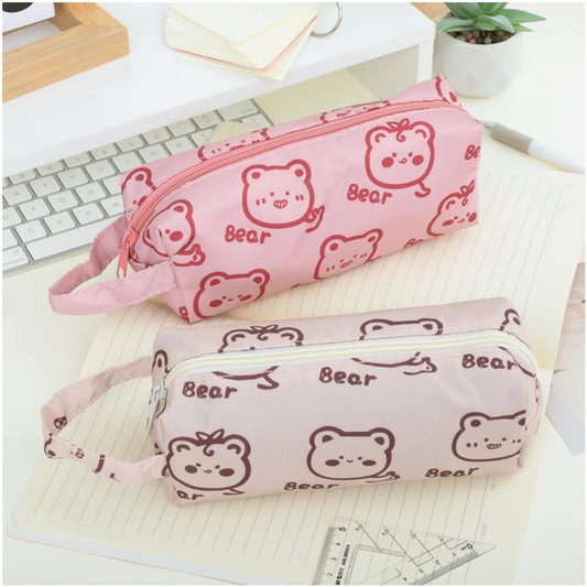 Cute Strawberry Bear Large Capacity Pen Pouch