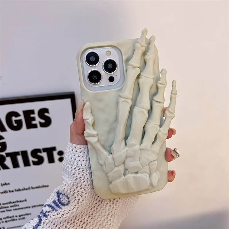 Halloween Spooky Skeleton Hand Phone Case Stand