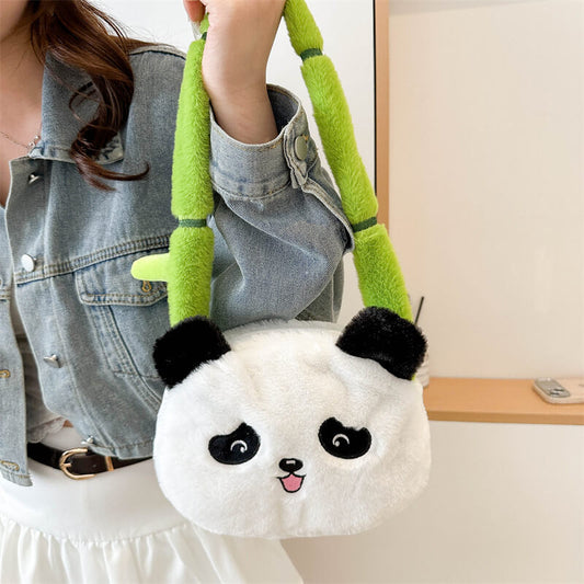 Early Bird Pricing：Panda Doll Plush Handbag Crossbody