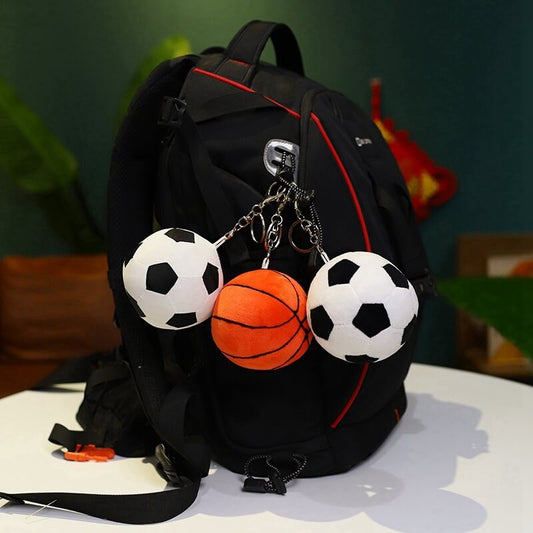 Simulation football doll creative keychain