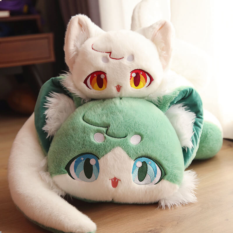 Creative Cat Head And Snake Body Plush Doll