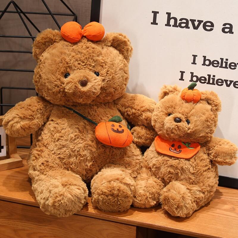 Halloween Pumpkin Coffee Bear Plush Toys